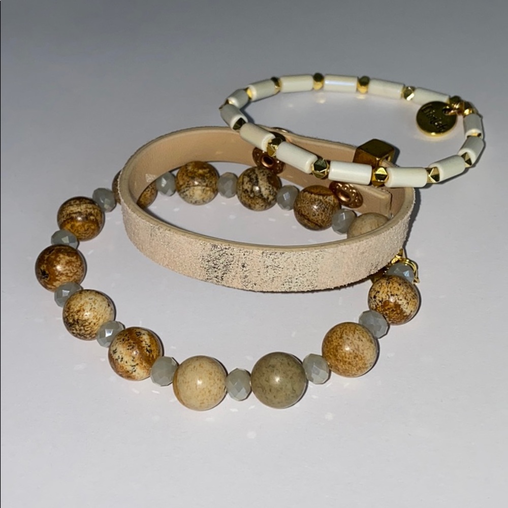 Set of 3 Neutral Tone Erimish Bracelets